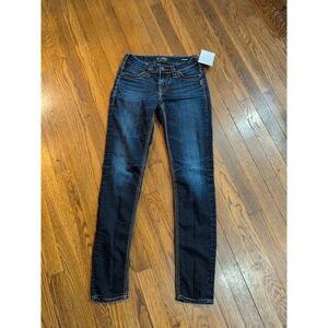 Silver Jeans Co Womens Skinny Super  Stretch Suki Jeans 26x31 Dk Wash Acid Fade